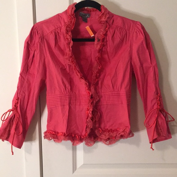 Poetry | Red Lace & Ruffles Top - Picture 2 of 13